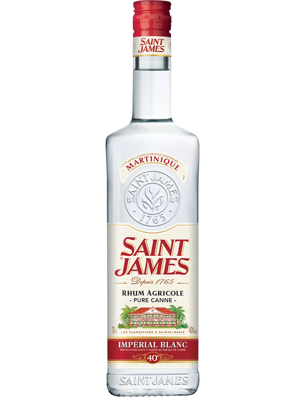 Saint James 40° - Rhum blanc agricole